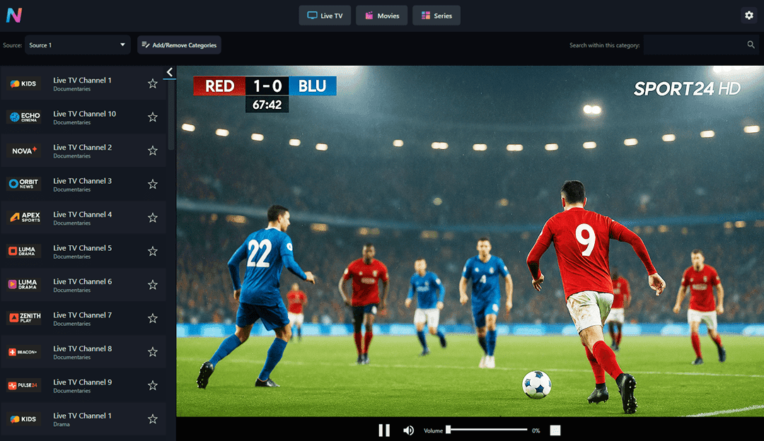 IPTV Player Nova PRO app screenshot 1